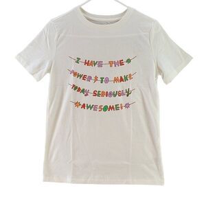 Cat & Jack White "I Have the Power" Short Sleeve Graphic T-Shirt Sz L